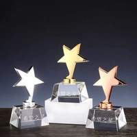 Cadeau d'entreprise trophée de cristal au design unique personnalisé le plus vendu à l'honneur