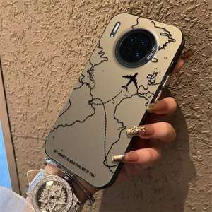 Coque de téléphone compatible avec la carte des voyages aériens pour Mate 70 <span class=keywords><strong>Pro</strong></span>, anti-traces de doigts, gaufrage pour P70, nouveau Honor 100 <span class=keywords><strong>Pro</strong></span>/Nova 12/P60 - Product Image 4