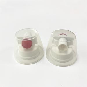 Tapa de botella de detergente de lavandería de plástico al por mayor con tapa de grifo de prensa de rosca roja y blanca - Product Image 3