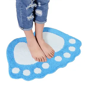 High quality Cute Footprints Big Feet Bath Mat Door Mats On Foot Pad Rug Anti-slip Floor Mat Kitchen Living Room Outdoor Rugs