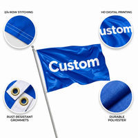 Drapeaux publicitaires personnalisés en gros avec logo sur mesure, bannière standard extérieure pour la promotion d'événements, toutes tailles disponibles