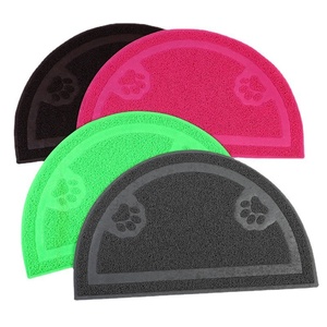 Tapete de PVC para mascotas, para cuencos individuales o dobles, para gatos y perros, tapete absorbente para arena de gatos - Product Image 1