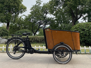 250W néerlandais cargo vélo <span class=keywords><strong>bakfiets</strong></span> remorque vélo électrique vélo cargo tricycle trois roues chargement frontal boîte vélo de Chine - Product Image 4