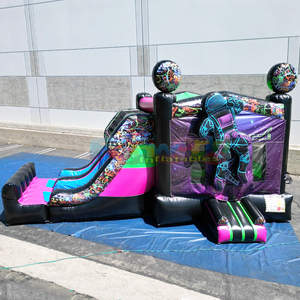Castillo inflable espacial combinado de astronauta de 27 pies con tobogán para niños, castillo inflable comercial. - Product Image 3