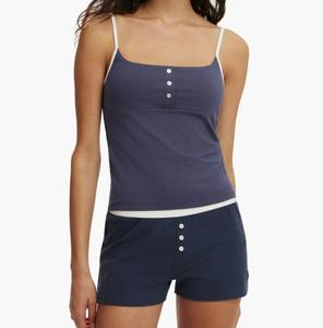 Set Pigiama Sexy Personalizzato, Top con Spalline Regolabili e Pantaloncini, Completo Comodo da <span class=keywords><strong>Notte</strong></span> per Donne, Abbigliamento Estivo per il Sonno - Product Image 3