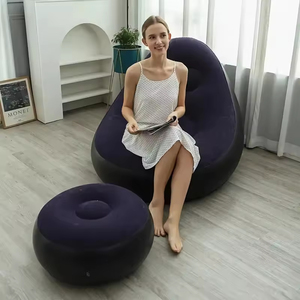 Thiết kế hiện đại kết hợp sang trọng <span class=keywords><strong>Inflatable</strong></span> ghế sofa không khí thoải mái có thể gập lại phòng chờ với bàn đạp chân cho giải trí ngoài trời - Product Image 2