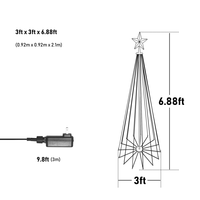 App-Fernbedienung Smart RGB IP65 Outdoor Künstlicher Weihnachtsbaum LED-Lichter für Feiertage