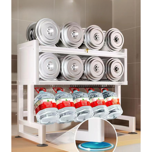 Estante organizador ajustable de acero sobre el fregadero gabinete extensible estante de almacenamiento estante de secado plato estante <span class=keywords><strong>para</strong></span> platos con cubierta <span class=keywords><strong>para</strong></span> Cocina - Product Image 2