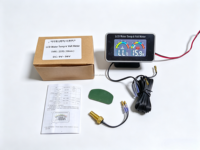 Harga Pabrik LCD Digital Car Voltmeter Gauge + Pengukur Suhu Air Termometer 2 in 1 Dengan Sensor 10mm 12V24V