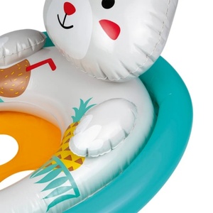 PVC <b>Inflatable</b> Bear Oval <b>Float</b> with Diaper Animals with Backrest 71*56*36 CM for Children Swimming Pool Fun - Product Image 5