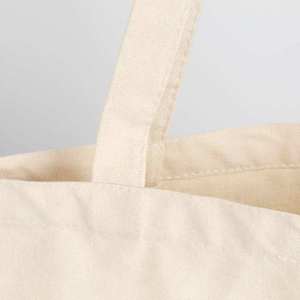 Bolso de mano liso de algodón reutilizable reciclado Gahumi, bolsa de compras plegable de lona con logotipo personalizado, bolsas de compras suministradas por fábrica - Product Image 4