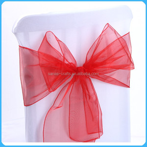 Kích thước hơn Organza Sheer Wedding Chair <span class=keywords><strong>Bow</strong></span> nhà máy bán hàng trực tiếp giá thấp Sash - Product Image 2