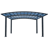 Auvent de garage imperméable en aluminium, abri pour voiture en alliage, protection solaire en polycarbonate, auvent extérieur pour voiture