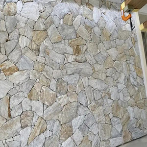 Natürlicher weißer gelber loser dünner Furnier-zufälliger Wand stein für Außenwand verkleidung - Product Image 2