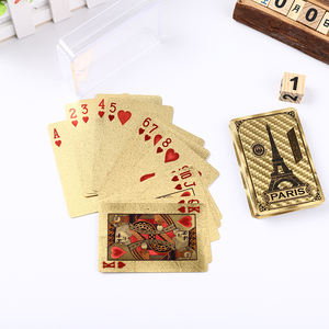 Jeu <span class=keywords><strong>de</strong></span> divertissement, cartes <span class=keywords><strong>de</strong></span> <span class=keywords><strong>poker</strong></span> <span class=keywords><strong>Tour</strong></span> Eiffel, feuille d'or et d'argent, cartes à jouer imperméables avec boîte transparente - Product Image 3