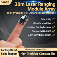 Module de capteur de distance laser DToF Siman SDAM 20m UART I2C 250Hz 905nm Classe 1 3.3V 1.35g pour robotisation et automatisation industrielle