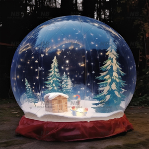 Inflatable Snow Globe Christmas <b>Balloon</b> Blowing for Jumping 202404011 Inflatable Snowglobe Inflatable Snow Globe - Product Image 4