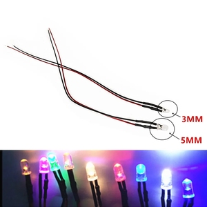 Özelleştirilmiş DC 3V <span class=keywords><strong>6V</strong></span> 12V 24V 220V ön kablolu 3mm 5mm LED ışık lamba ampulü kablolu yayan diyotlar şeffaf sarı mavi yeşil Wh - Product Image 6