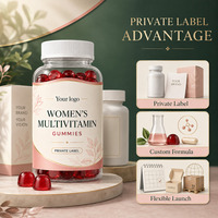 Fabrication clé en main de formules personnalisées, logo personnalisé, gommes multivitaminées pour femmes pour soutenir l'énergie