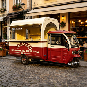 Chariot alimentaire commercial robuste avec évier et armoire de rangement intégrés, remorque alimentaire mobile pour service de restauration rapide en extérieur - Product Image 1