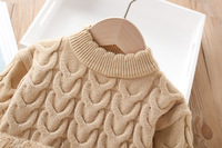 2024 filles mode pull en peluche pull 2 pièces ensemble pour automne et hiver bambin filles porter à l'extérieur
