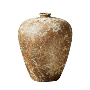 Jarrón de Cerámica Esmaltada Moderna y Ecológica Estilo Wabi-Sabi de Jingdezhen, Jarrón Grande de Cerámica Rústica Hecho a Mano para Navidad - Product Image 5