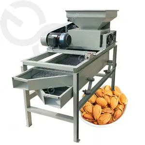 Automatische Hazelnoot Peeling Amandel Breaker Sheller Verwerking Palm Kernel Verpletterende Huller Husker Pistache Kraken Machine Prijs