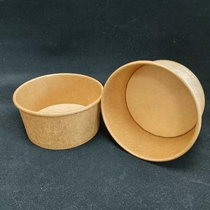 Gobelets en papier kraft brun de haute qualité de 750ml Conception à mur unique Caractéristique étanche Bon prix Type de produit de soufflage - Product Image 5