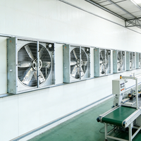Ventilateur axial industriel multi-spécifications, à montage mural ou suspendu au plafond, pour l'évacuation des gaz de ventilation sur toiture