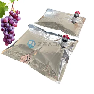 Plastic Valve Wine Zeadn Bag in Box Water Dispenser aseptic Bib Bag Laminated Aluminum New Products 2L 3L 5L Beverage