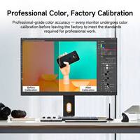 LAKU M2721UL Monitor Eksternal 27-inci 4K untuk Laptop dengan Fitur Angkat, Putar, dan Layar LCD