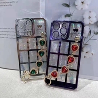 Étui de téléphone portable à motif coloré portable avec chaîne pour Tecno, coque de protection pour iPhone, sacs arrière pour téléphone portable