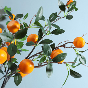 Árbol frutal de imitación y hierba premaceta, decoración del hogar, plantas frutales artificiales con Árbol frutal de plástico para decoraciones de interiores - Product Image 2