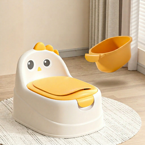 Apple-shaped Kids Toilet Training Seat for 1-2 Years PP Material Easy Clean with Lid and Removable Bowl - Product Image 1