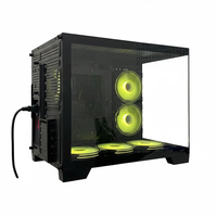 MID Tower Desktop Circular Tempered Glass Pc Casing Cpu Cabinet Atx Cooling Gaming Computer case