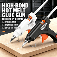 Mini pistolet à colle chaude électrique - Qualité industrielle, température réglable, alimenté par batterie, pour le bricolage