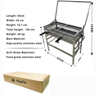 Barbecue argentin Parilla, barbecue au charbon de bois, barbecue extérieur en acier inoxydable