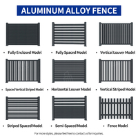 Clôture en aluminium à lattes personnalisable facilement assemblée Offre Spéciale clôture en aluminium pour jardin, cour et patio