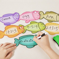 Jeu de pêche Montessori pour bébés avec cartes flash en fer, jeux de dessin, jouets éducatifs pour l'apprentissage de l'alphabet anglais et jouets cognitifs pour enfants