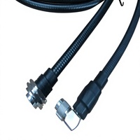 Câble RF super flexible 1/2 pouce avec connecteur DIN mâle vers N mâle à angle droit 50 Ohm 3 mètres