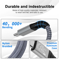 Kabel Data USB3.2 Tipe C ke Tipe C 90 derajat Sudut Kanan 4K60 Video dan Audio 20GB Gen 2 Pengisian Cepat Tipe C Jantan ke Betina