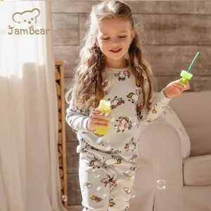 Organic Baby Loungewear Organic Cotton Pajama Sets For Infants Custom Kids Sleepwear Set Printed Kids Pajamas
