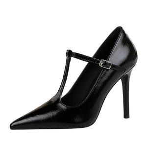 3629 pompes de Banquet de Style europé<span class=keywords><strong>en</strong></span> américain talons hauts pointus creux sangle à boucle <span class=keywords><strong>en</strong></span> forme de <span class=keywords><strong>T</strong></span> Super talon bouche peu profonde simple - Product Image 2