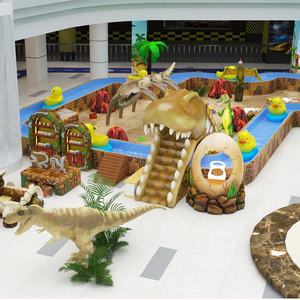 Parc d'attractions archéologique avec fosse à sable sur le thème des dinosaures, décorations thématiques et jeux amusants pour les aires de jeux intérieures et les stations balnéaires - Product Image 5