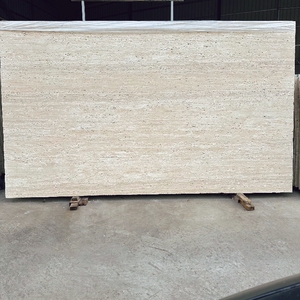 Dalle en travertin blanc beige de taille personnalisée en <span class=keywords><strong>pierre</strong></span> naturelle mate pour revêtement de sol extérieur intérieur panneau mural extérieur moderne - Product Image 2