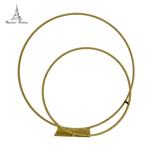 Décor arche de jardin Double rond en métal, arc circulaire pour événement de mariage, 11 cm