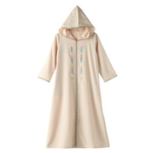 Vestido Largo Musulmán Modesto para Niñas de 3 a 14 Años, Abaya Cerrada con Bordado y Capucha, Abaya Informal Islámica para Niños, Estilo Halloween, <span class=keywords><strong>Marruecos</strong></span>, Dubái, Turquía - Product Image 2