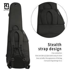 アイリス ブラック リアル ミッション エレキギター ギグバッグ ダブルショルダー ジッパー開閉 ポータブル 耐久性 軽量 オックスフォード 防水 - Product Image 4
