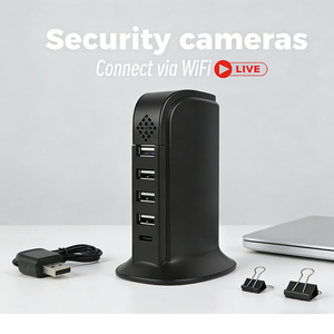 Multi-functional Plug-In USB Charger Mini Camera CMOS <b>Sensor</b> H.264 2MP Tiny WiFi Security Camera for Pet Monitoring - Product Image 1