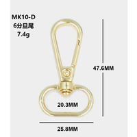 2026 2025 Meilleures ventes Mousquetons pivotants à déclenchement rapide en alliage de zinc sans nickel pour étiquettes métalliques logo et sangles de ceinture Haute qualité OEM/ODM
